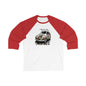 Floral Vintage Car Baseball Tee - Unisex 3/4 Sleeve Shirt, Gift for Car Lovers, Spring Fashion, Retro Style, Cute Casual Wear