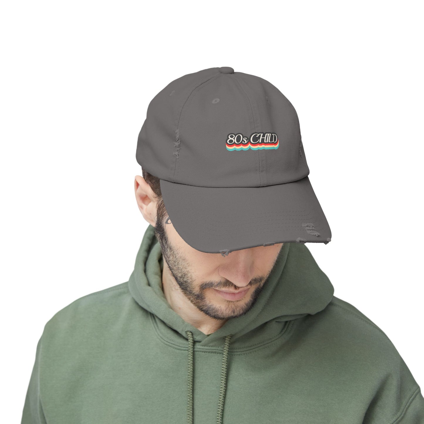 Unisex Distressed Cap- 80s child