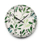 Nature Inspired Acrylic Wall Clock, Greenery Home Decor, Modern Timepiece