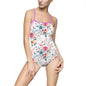Floral Print Women's One-Piece Swimsuit, Elegant Bathing Suit, Summer Beachwear, Vacation Swimwear, Resort Wear, Mother's Day Gift