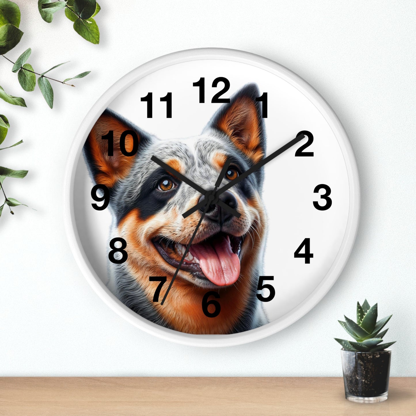 Australian Cattle Dog Wall Clock — Happy Blue Heeler Pet Decor