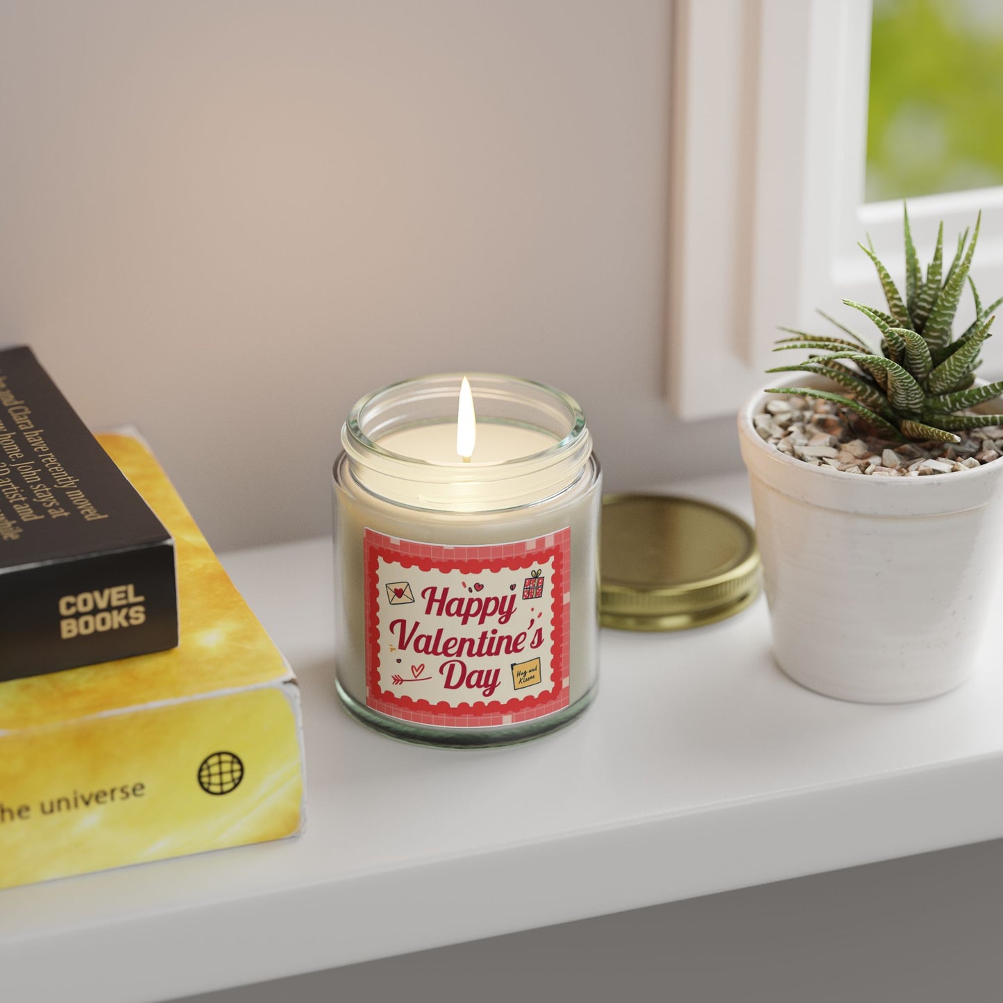 Valentine’s Day Scented Candle — Coconut Apricot Wax (4oz & 9oz)