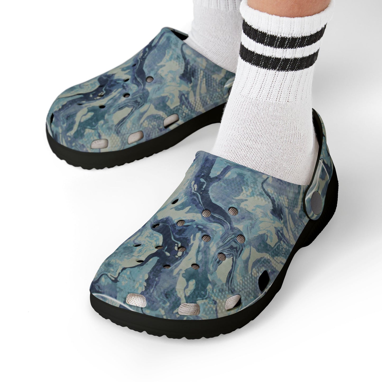 Kid's Marble Pattern Foam Clogs