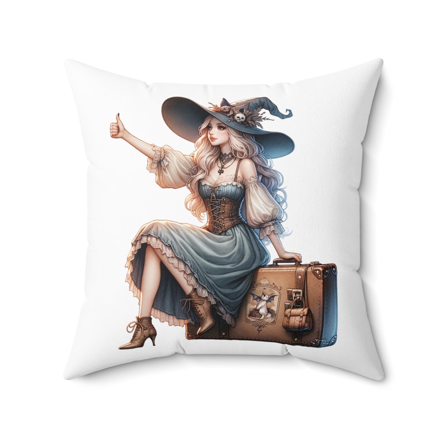 Whimsical Witch Decorative Pillow
