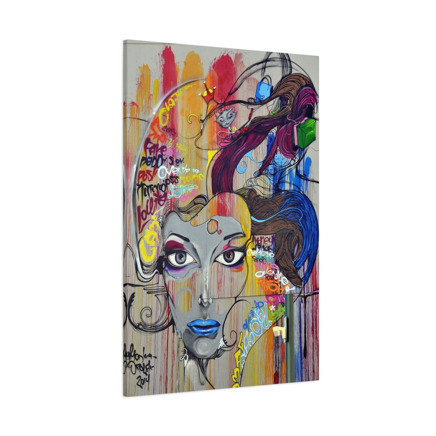 Colorful Graffiti Portrait Canvas