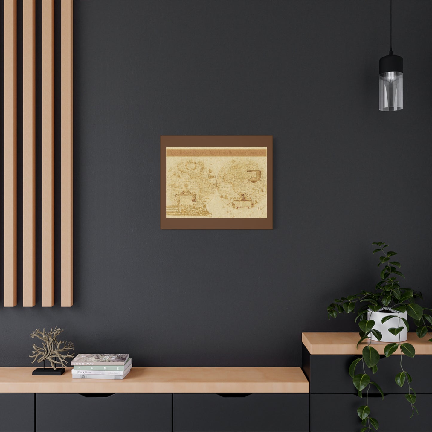 Vintage World Map Canvas Print — Matte Stretched Wall Art
