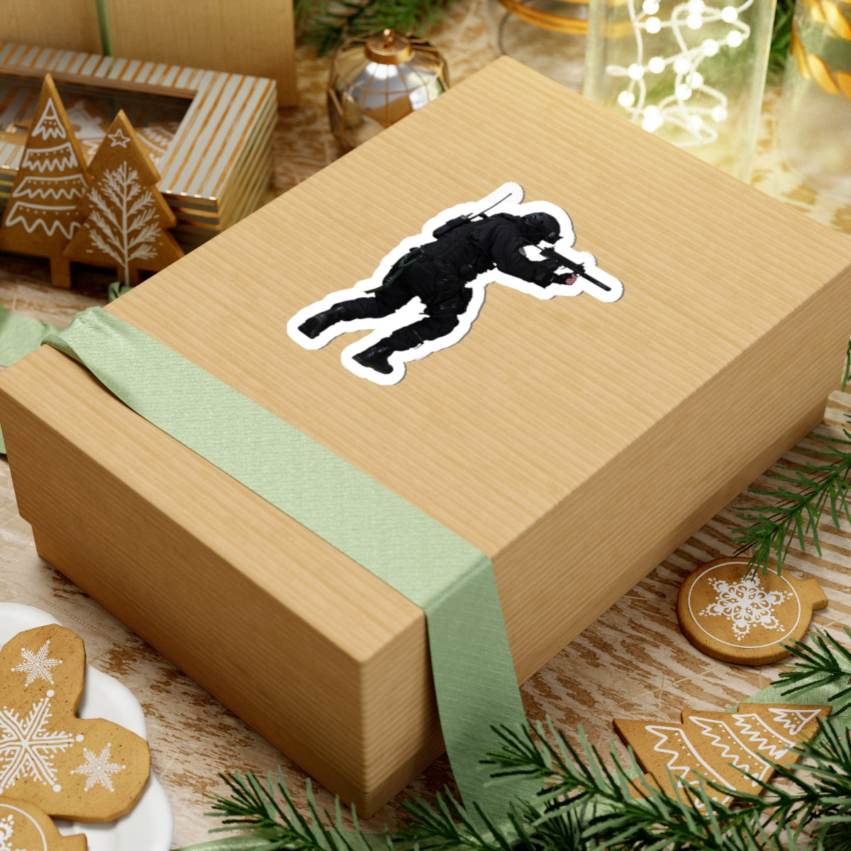 SWAT Operator Vinyl Sticker — Tactical Soldier Kiss-Cut Decal for Laptops & Gear