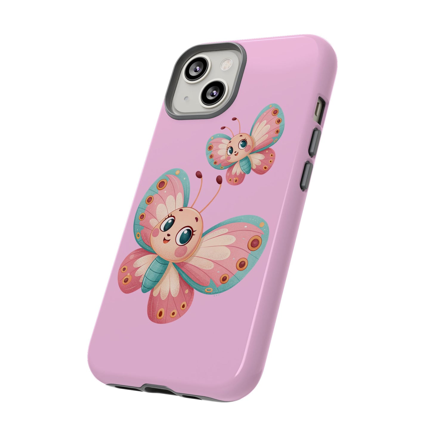 Cute Butterfly Phone Case, Tough Phone Cover, Girly Phone Accessory, Unique Gift for Her, Kids Phone Case, Floral Design Case