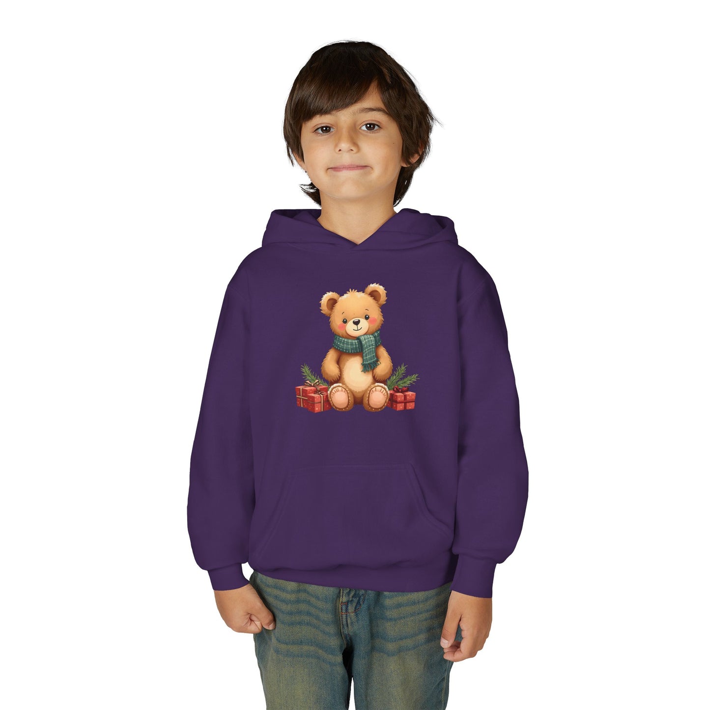 Kids Holiday Teddy Bear Hoodie – Cute Christmas Gift Sweatshirt