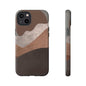 Abstract Earthtone Phone Case — Brown Layered Rugged Tough Case