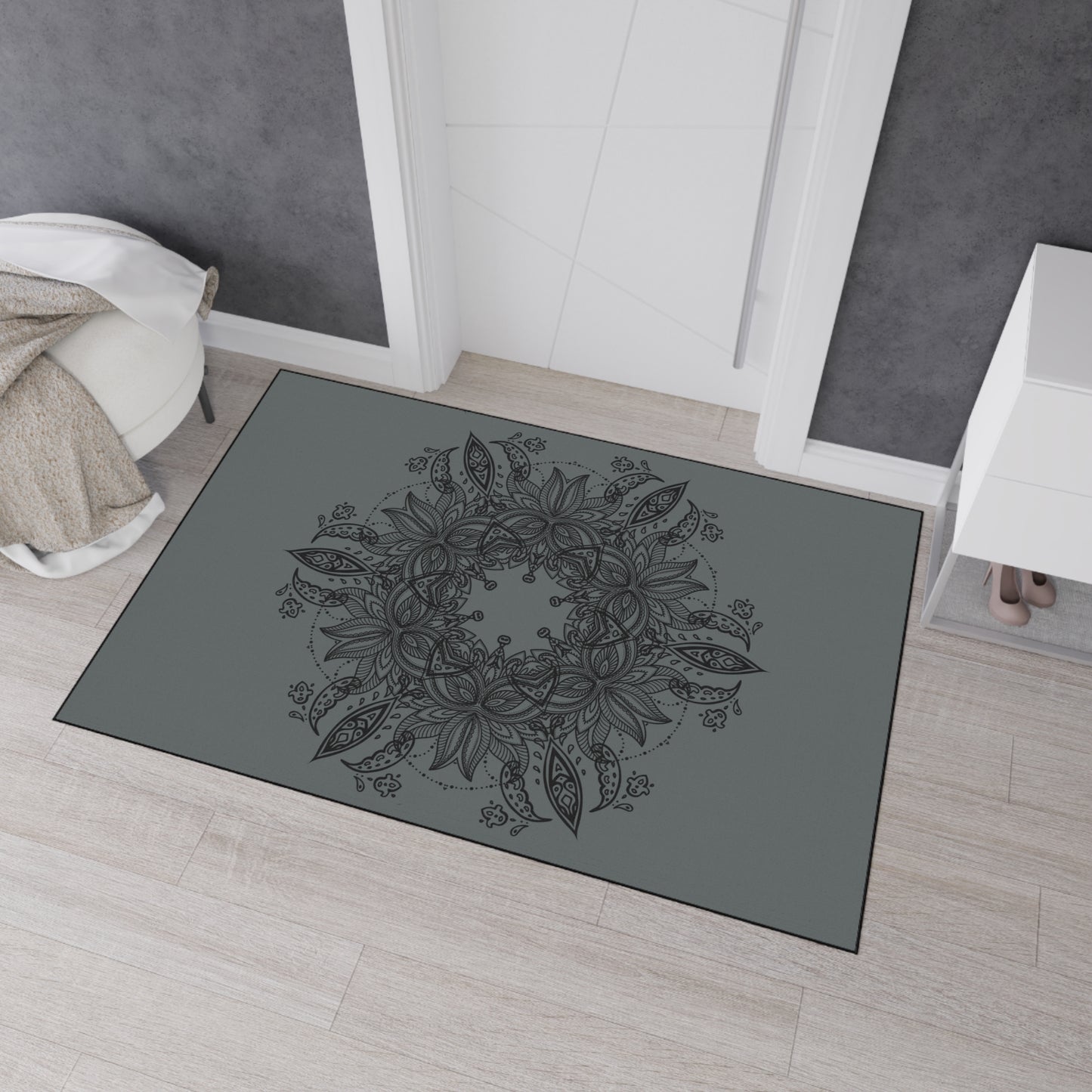 Decorative Mandala Floor Mat — Heavy Duty Non‑Slip Entry Rug