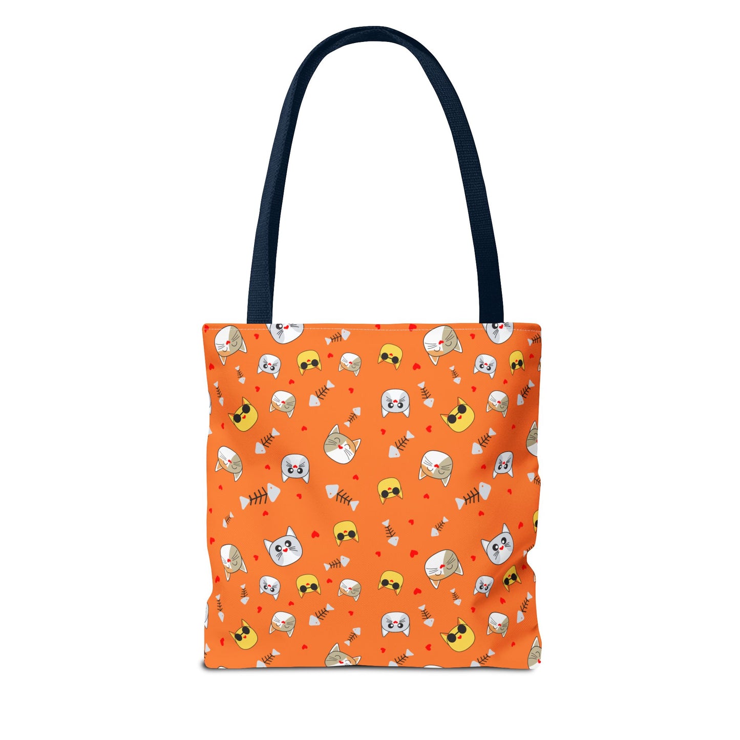 Cute Cat Pattern Tote Bag, Fun Shopping Bag