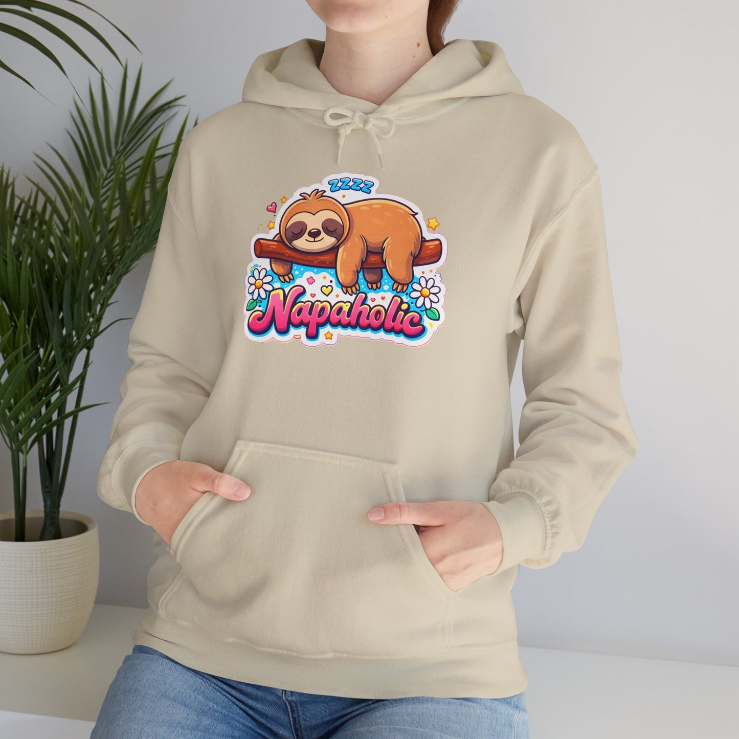 Napaholic Sloth Hoodie — Cute Sleepy Sloth Graphic Sweatshirt