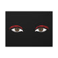 Red Lashes Wall Art Canvas — Glam Eyes Makeup Decor