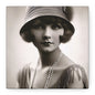 Vintage 1920s Flapper Portrait Canvas