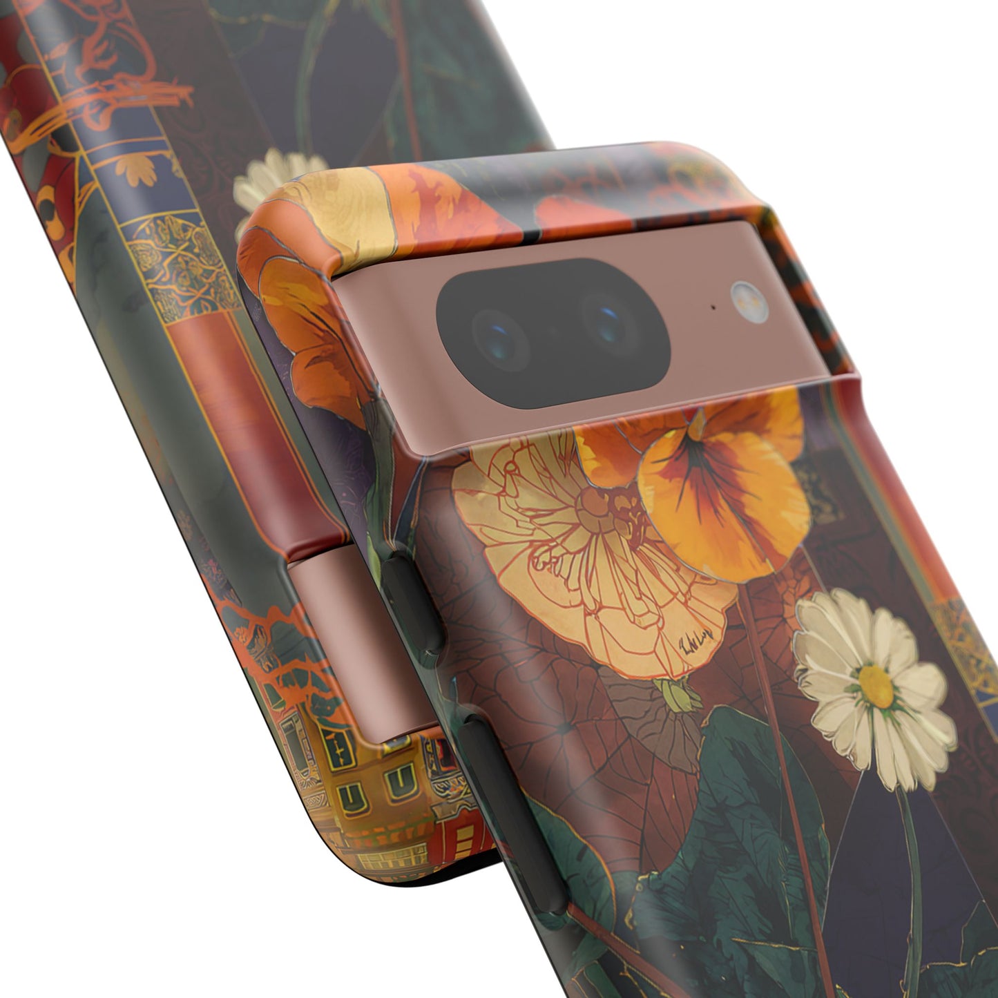 Floral Pansy Tough Phone Case — Vintage Botanical Protection