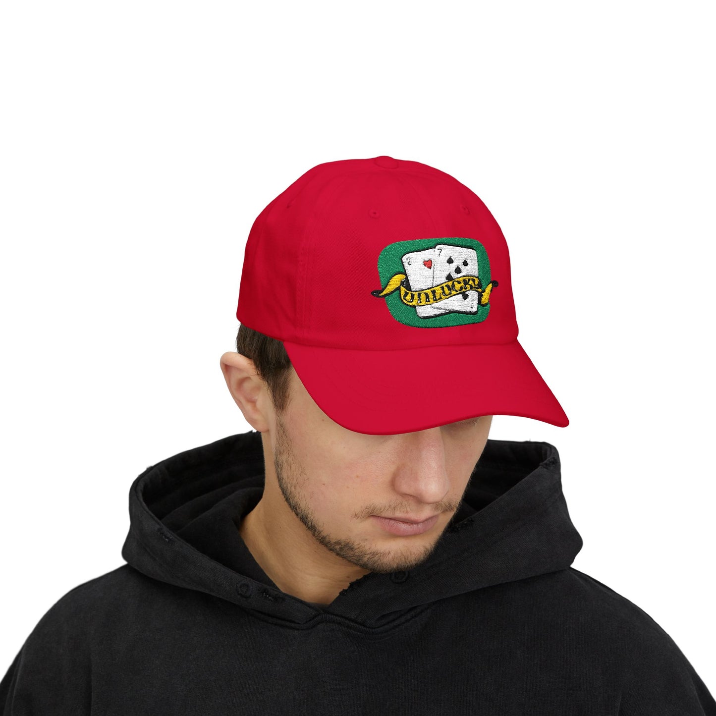 Dad Cap — 'UnLucky' Playing Cards Embroidered Baseball Hat