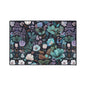 Floral Heavy Duty Floor Mat — Dark Botanical Non-Slip Door Rug