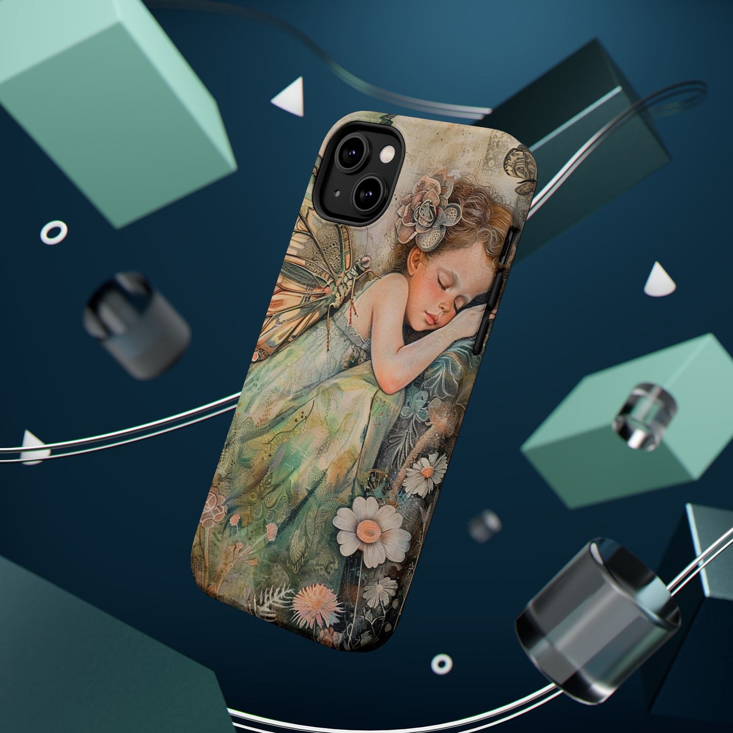 Fairy Sleeping Phone Case — Magnetic Impact-Resistant iPhone Cover