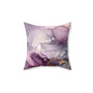 Purple Marble Accent Pillow — Abstract Ink & Gold Veining Decorative Throw Pillow