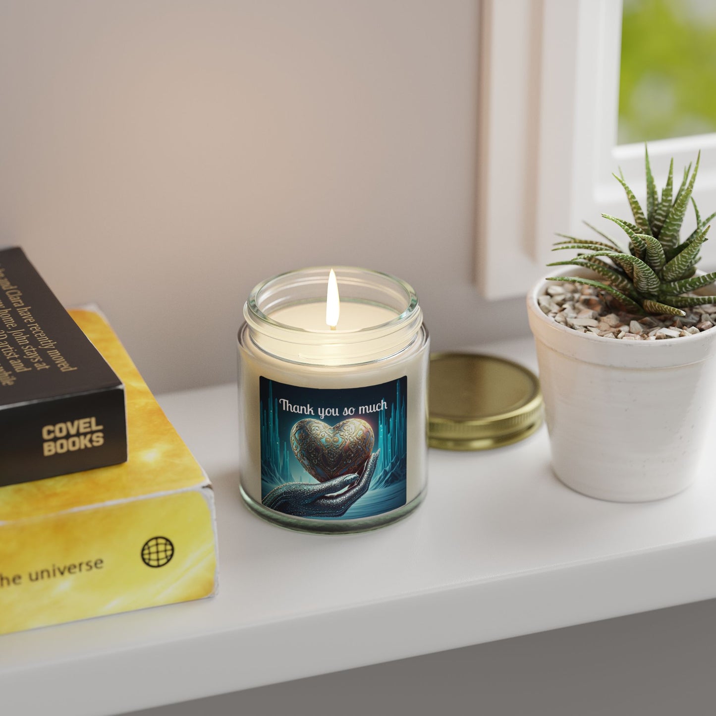Thank You Candle — Coconut Apricot Scented Jar (4oz/9oz)