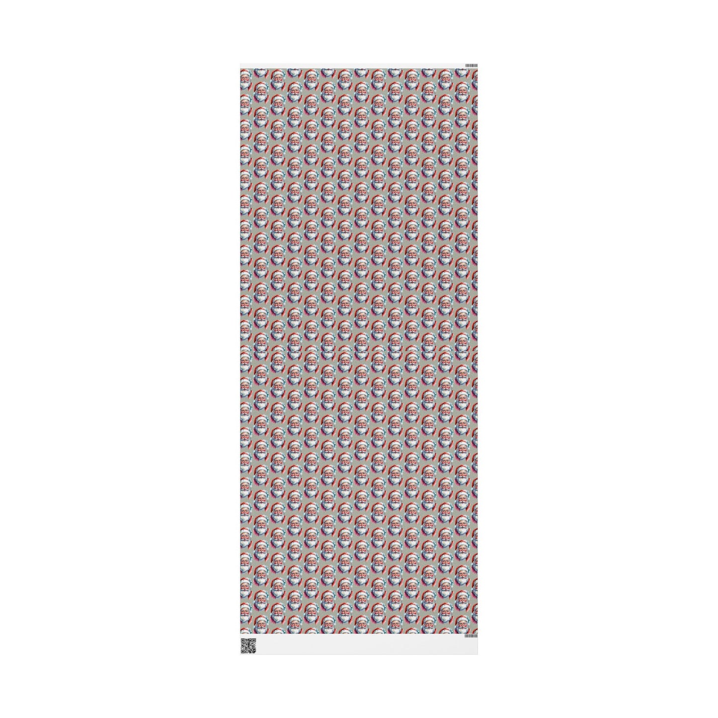 Santa Face Wrapping Paper Roll — Festive Holiday Gift Wrap