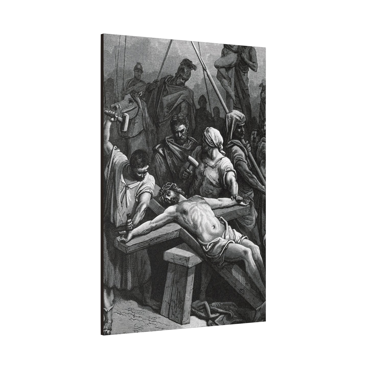 Crucifixion Art Matte Canvas Print – Stretched Religious Wall Decor