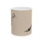 Trumpet Notes Ceramic Mug — Musical Instrument Coffee Cup (11oz/15oz)