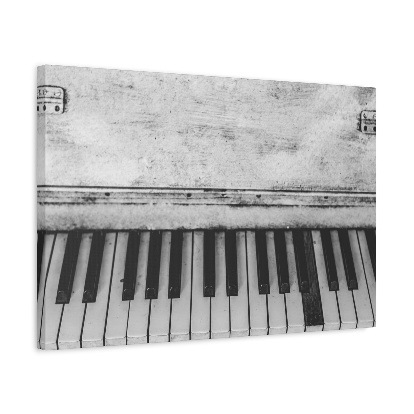Vintage Piano Keys Matte Canvas Print