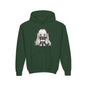 Cute Anime Girl & Puppy Youth Hoodie — Kawaii Kids Pullover for Anime Fans
