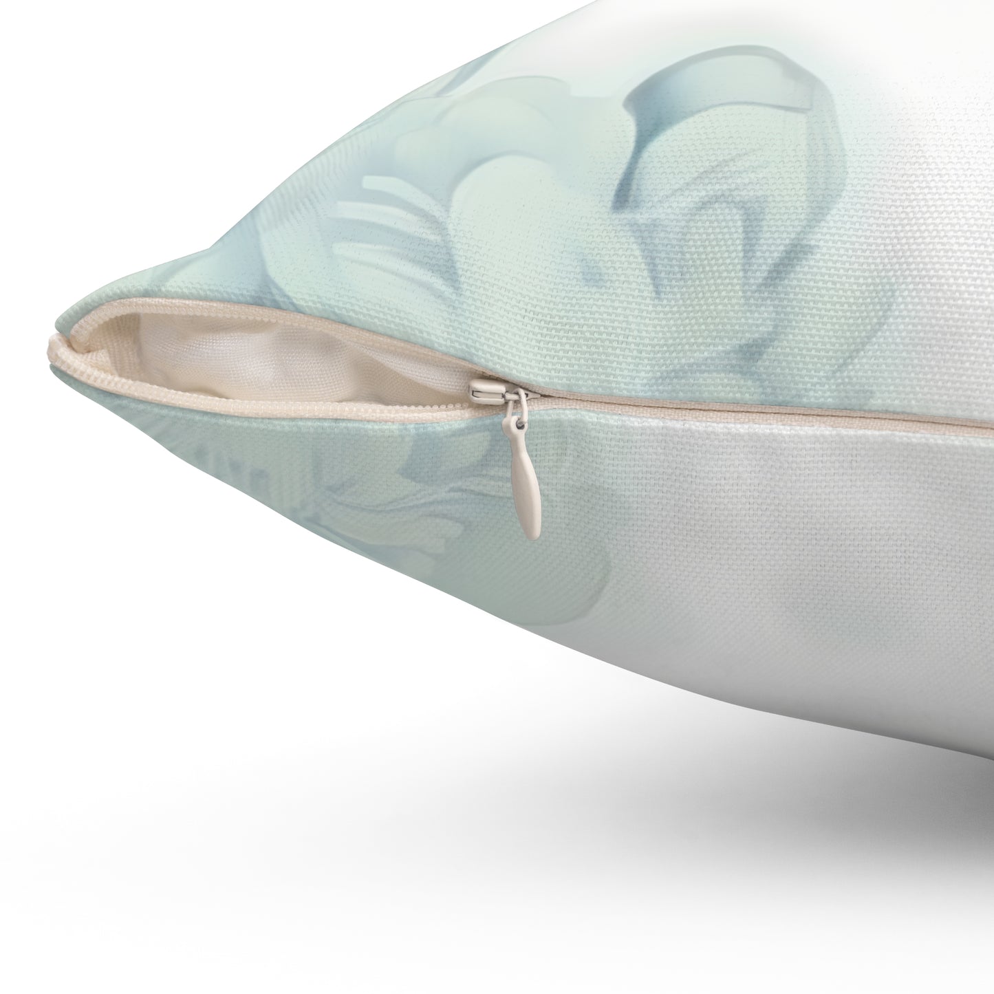 Monogram P Floral Border Pillow — Personalized Letter Accent Cushion