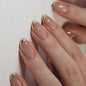 French Minimalist Nude Pink Almond Short Press On Nails