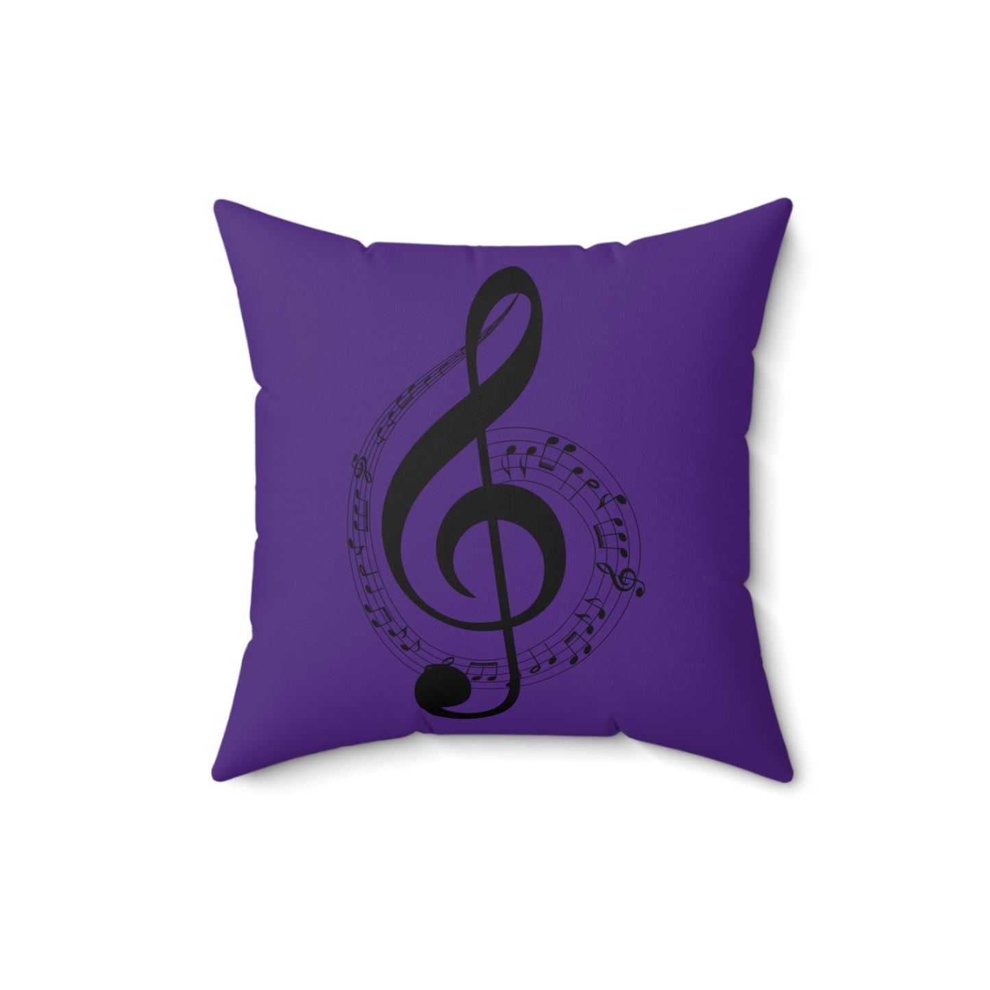 Musical Note Pillow | Purple Treble Clef Cushion