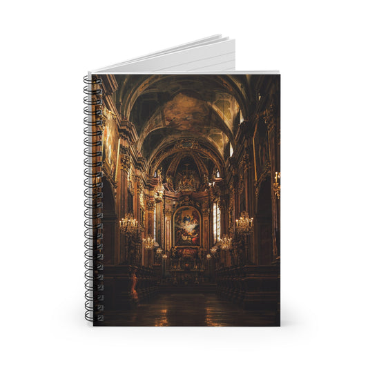 Elegant Spiral Notebook - Ruled Lines, Gothic Decor Journal, Unique Writing Gift, Art Lover's Notebook, Ideal for School or Home