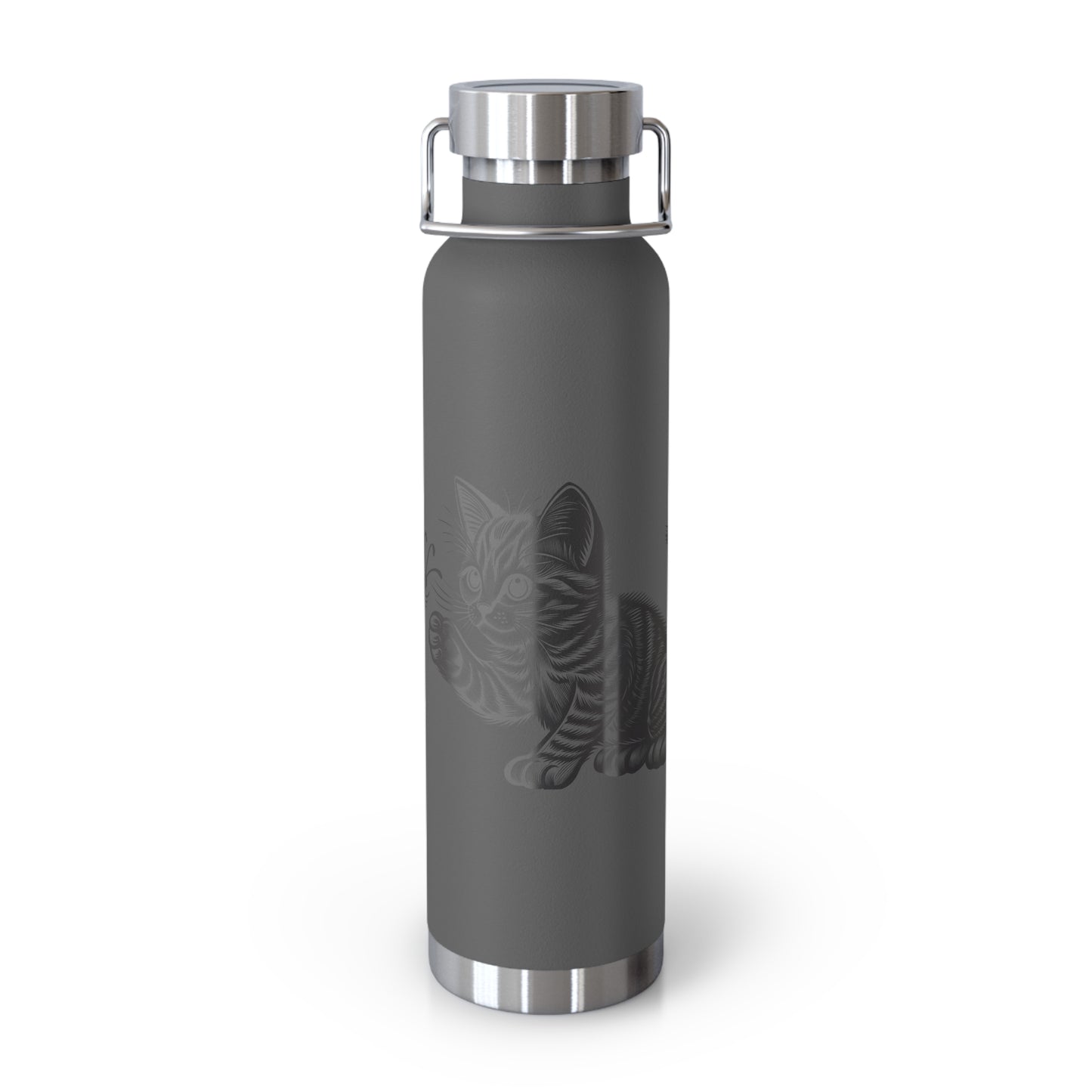 Cat and Butterfly Insulated Water Bottle -  22oz insulated bottle