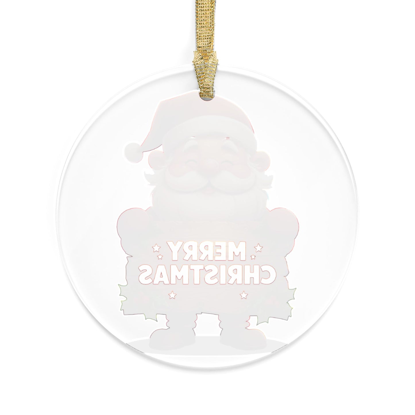 Santa Claus Merry Christmas Acrylic Ornament – Cute Holiday Tree Decoration