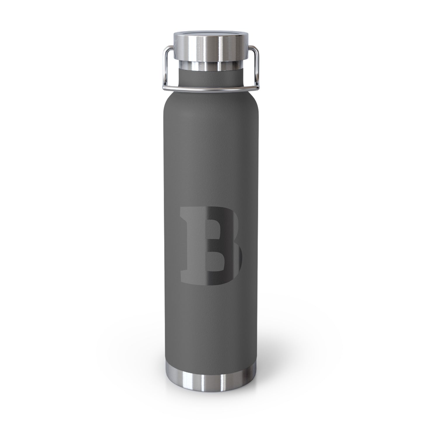 Personalized Copper Insulated Water Bottle, 22oz - "B" Custom Monogram