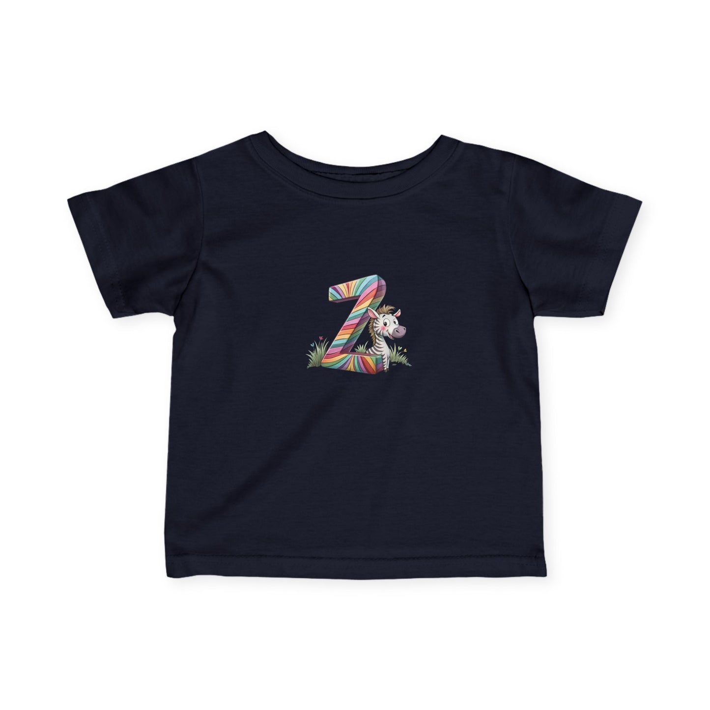 Colorful Number 2 Infant Tee, Cute Baby Shirt, Toddler Clothing, Birthday Outfit, Playful Kid’s Apparel