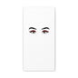 Glam Eyes Matte Canvas Wall Art — Brown Eyes with Red Lashes