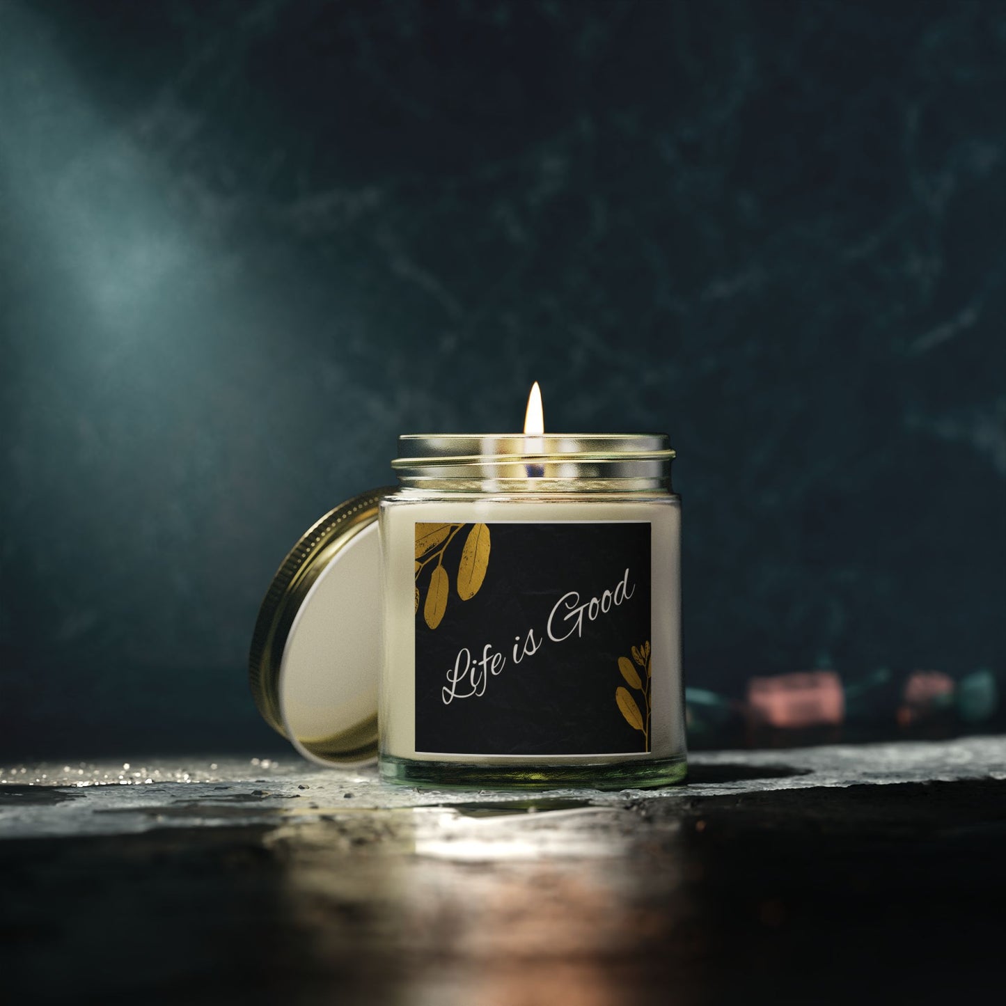 Life Is Good Scented Candle — Coconut Apricot Wax (4oz & 9oz)
