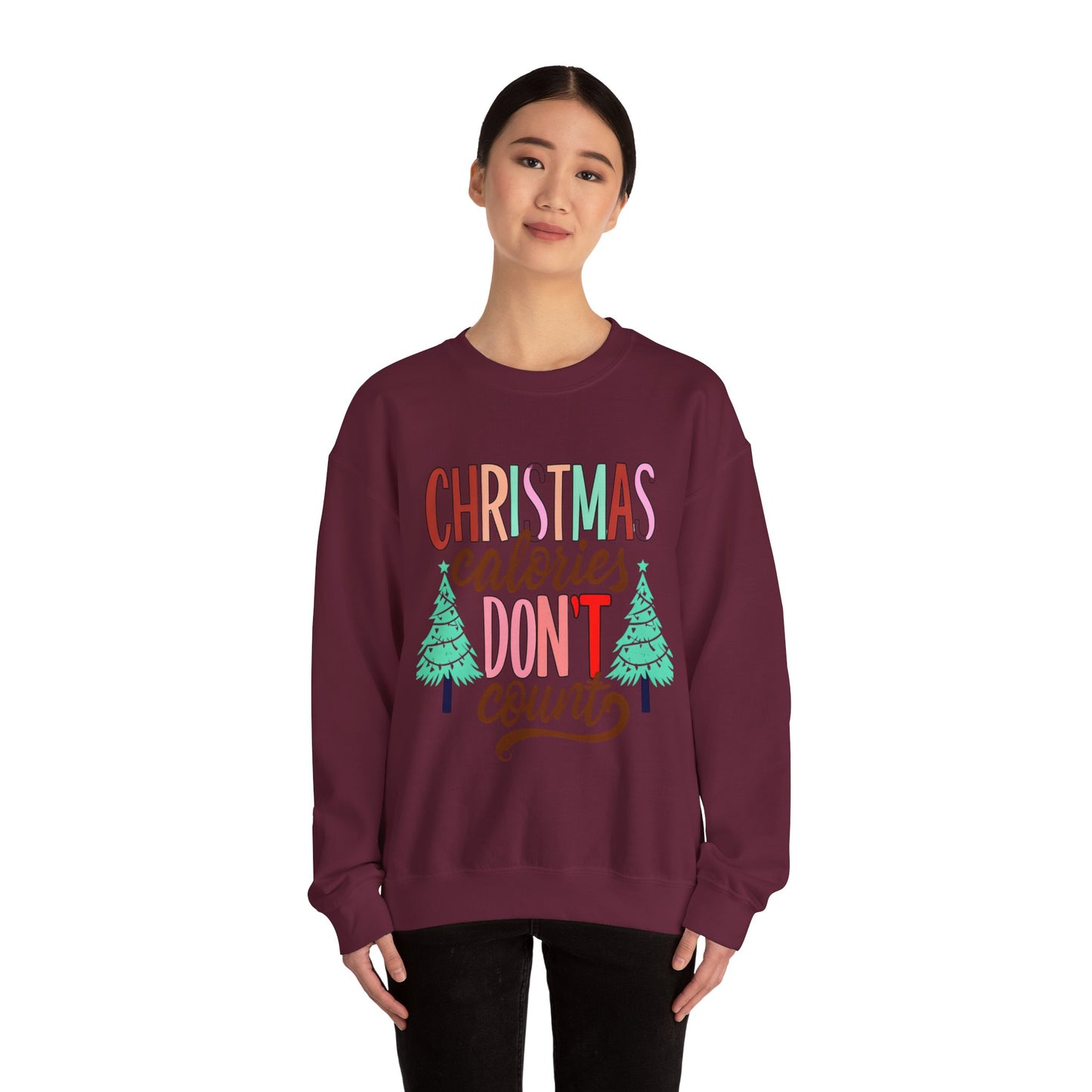 Christmas Calories Don't Count Sweatshirt — Funny Holiday Crewneck