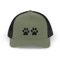 Paw Print Snapback Trucker Cap - Dog Lovers Hat, Pet Dad Gift, Adjustable Cap for Animal Lovers, Outdoor Activities, Casual Wear