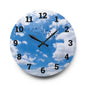 Sky Blue Acrylic Wall Clock - Modern Decor, Birds, Home Office, Unique Wall Art