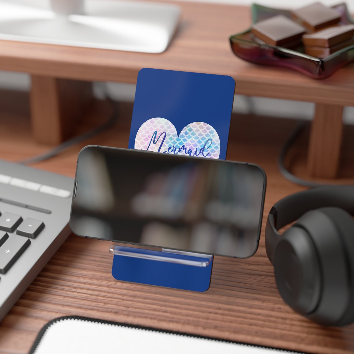 Phone Stand — 'Mermaid At Heart' Foldable Mobile Display Stand