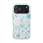Floral Pastel Magnetic Impact Phone Case — Blue & Pink Botanical Design
