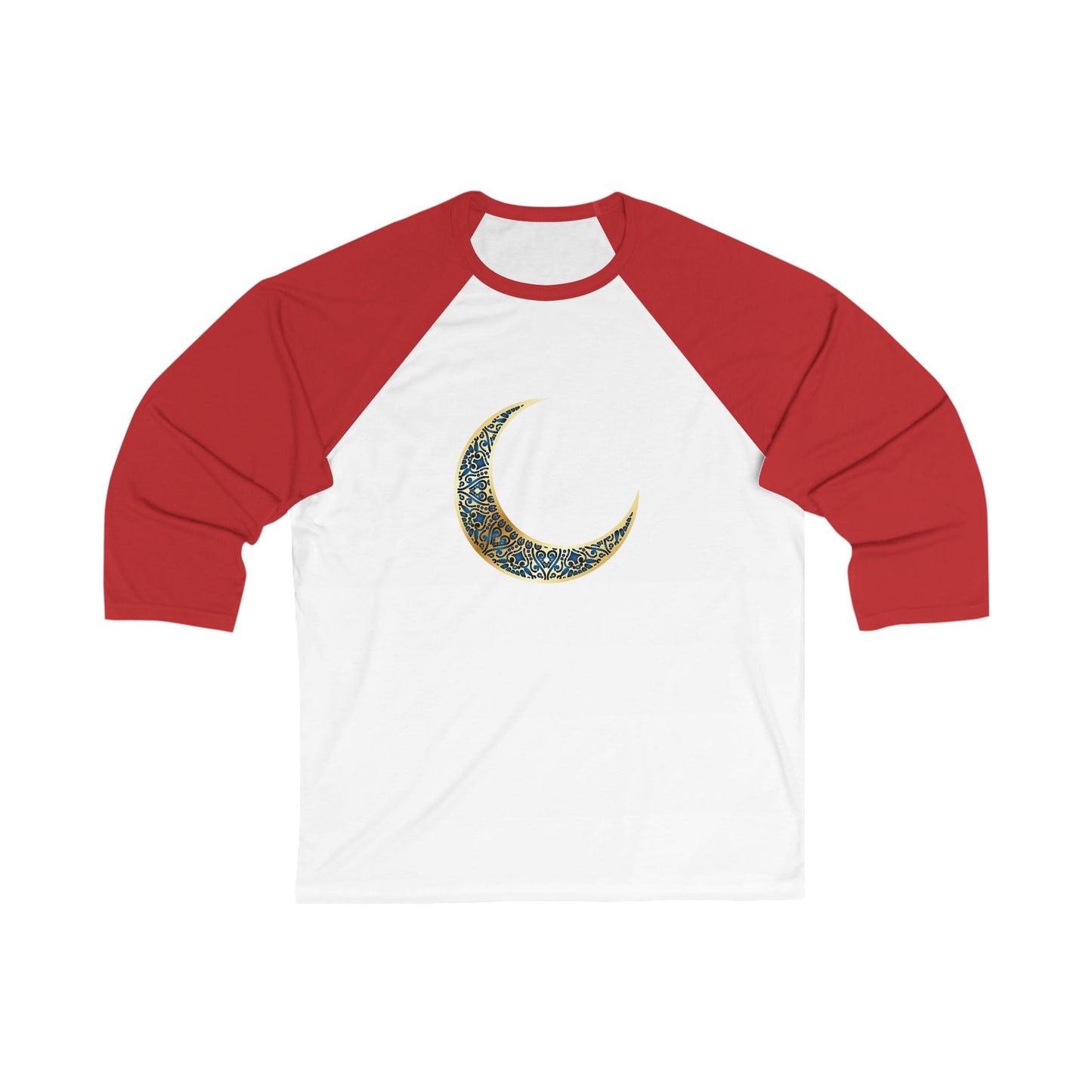 Crescent Moon Baseball Tee, Unisex 3/4 Sleeve Shirt, Casual Outing Top, Gift for Astrology Lovers, Cute Graphic Tee