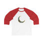 Crescent Moon Baseball Tee, Unisex 3/4 Sleeve Shirt, Casual Outing Top, Gift for Astrology Lovers, Cute Graphic Tee