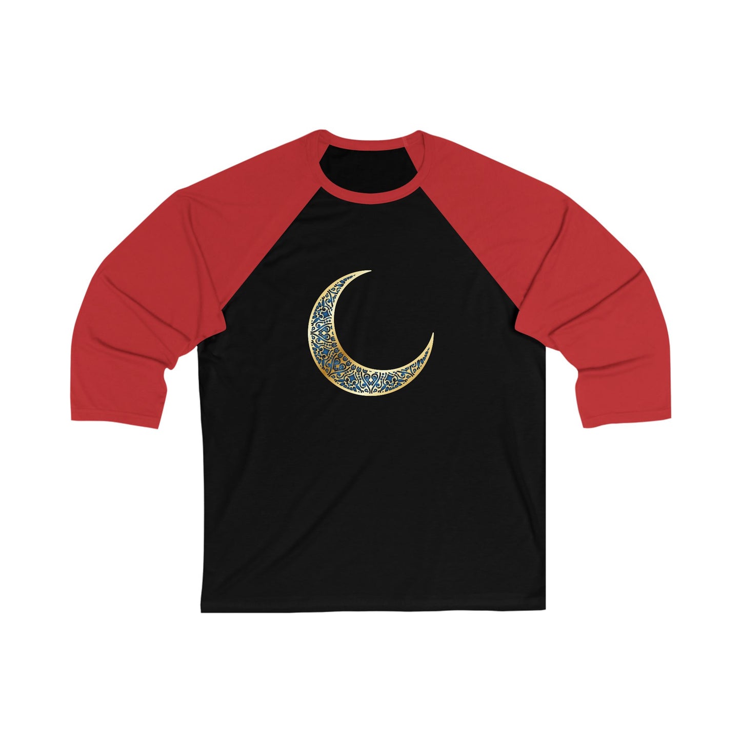 Crescent Moon Baseball Tee, Unisex 3/4 Sleeve Shirt, Casual Outing Top, Gift for Astrology Lovers, Cute Graphic Tee