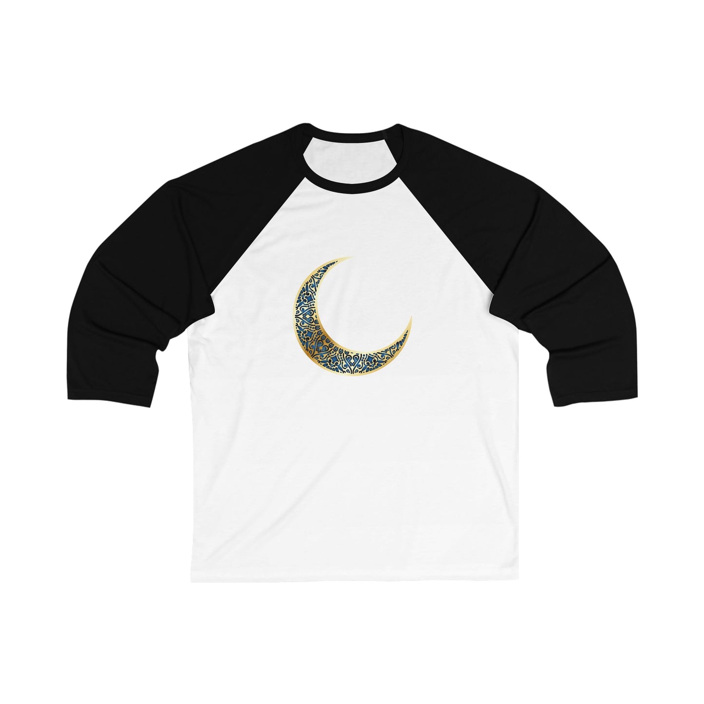 Crescent Moon Baseball Tee, Unisex 3/4 Sleeve Shirt, Casual Outing Top, Gift for Astrology Lovers, Cute Graphic Tee
