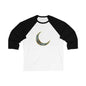 Crescent Moon Baseball Tee, Unisex 3/4 Sleeve Shirt, Casual Outing Top, Gift for Astrology Lovers, Cute Graphic Tee